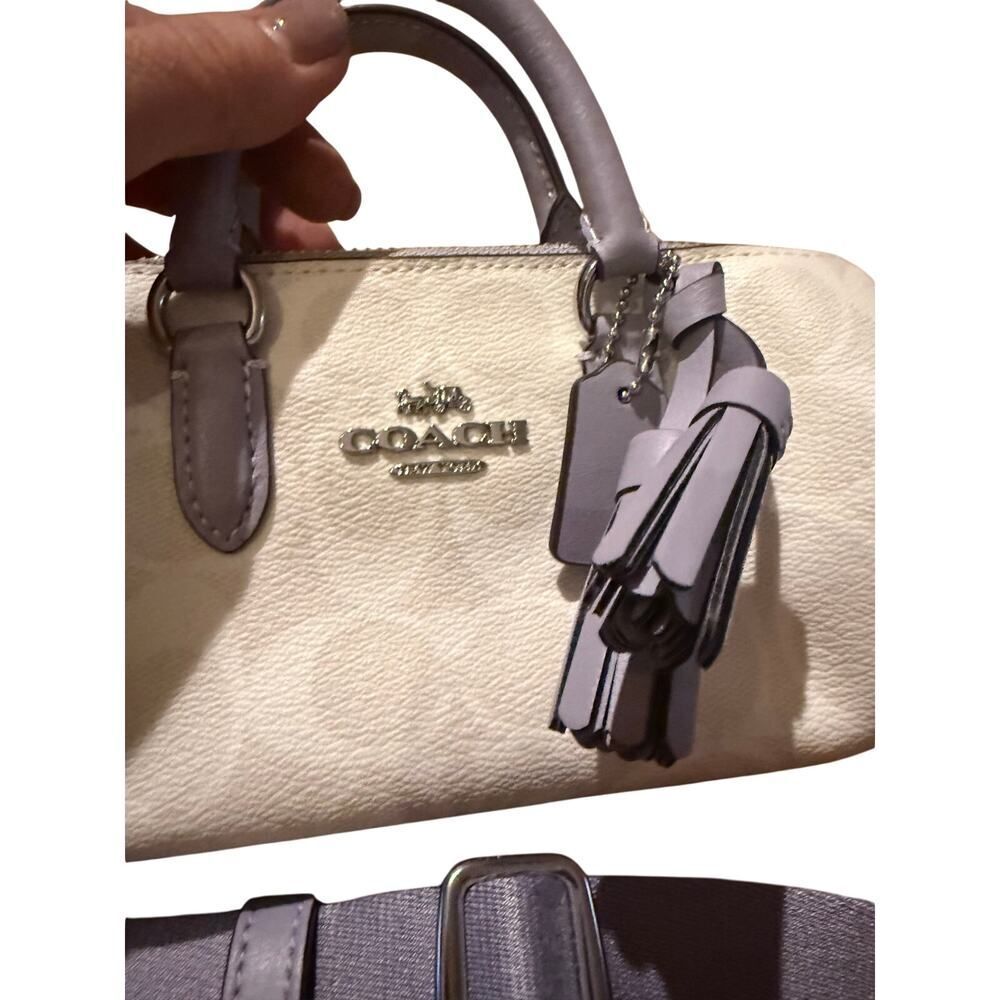 NWOT Coach Lacey Crossbody Signature Canvas Chalk Mist Purple - Picture 4 of 11